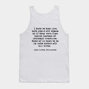 In calm waters - Jane Austen Tank Top